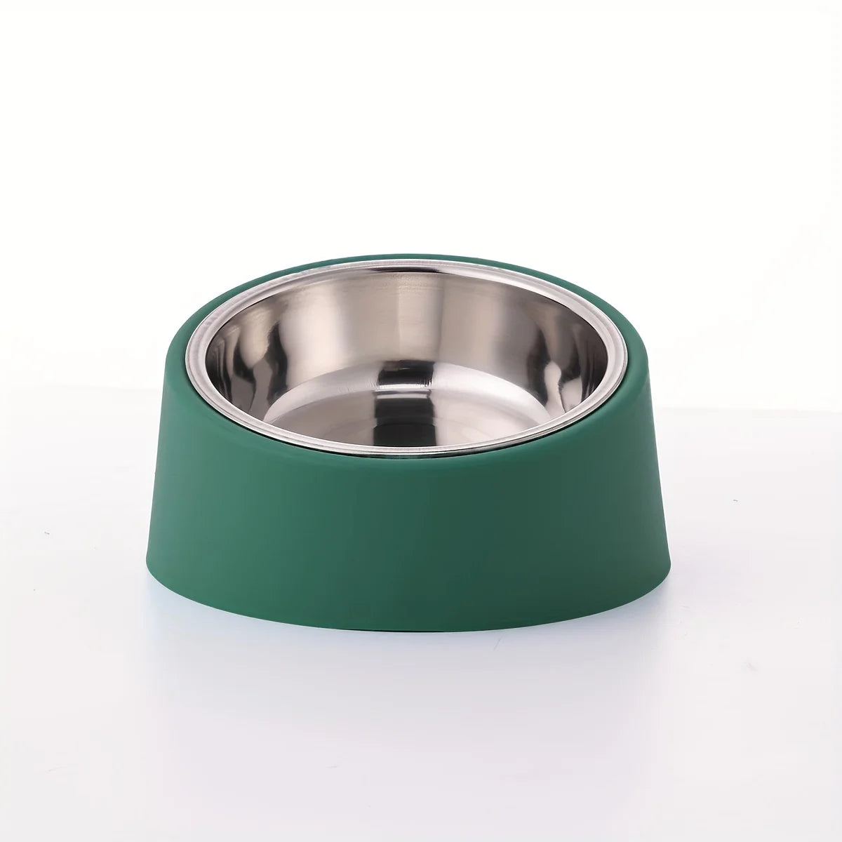 Tilted Stainless Steel Bowls for Small Dogs in 4 colors