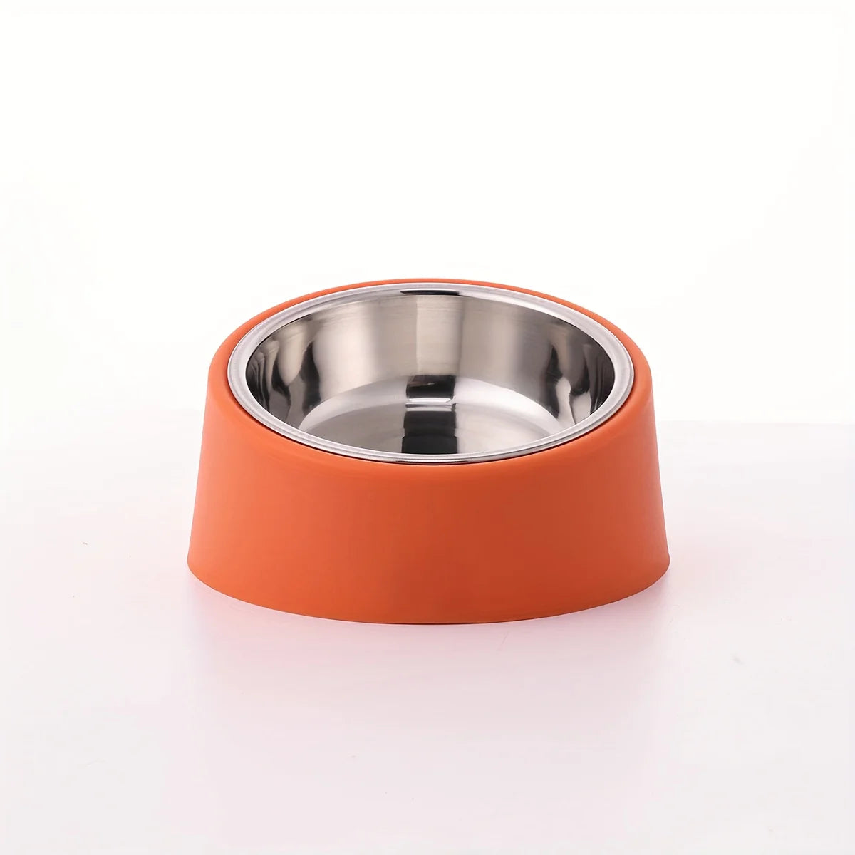 Tilted Stainless Steel Bowls for Small Dogs in 4 colors