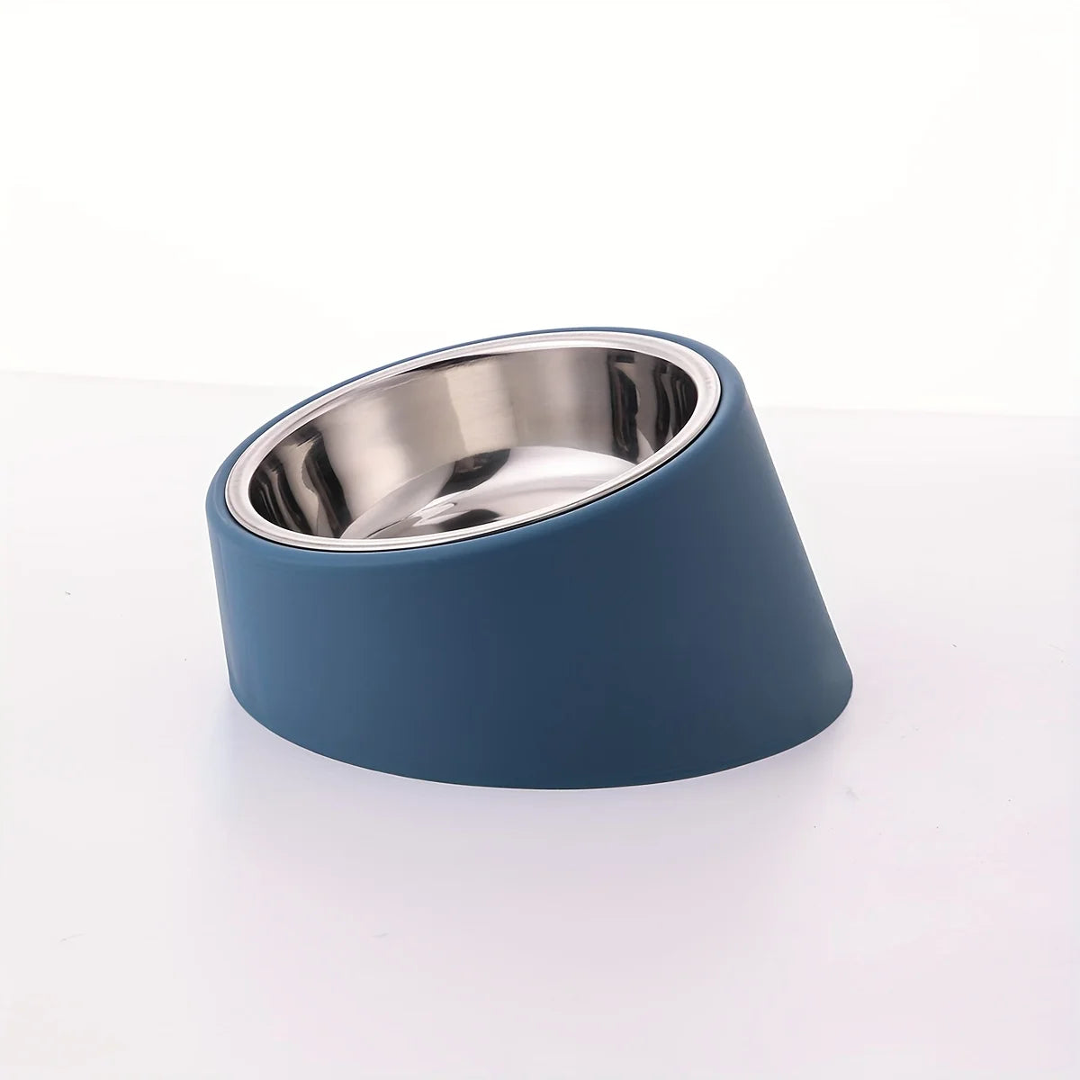 Tilted Stainless Steel Bowls for Small Dogs in 4 colors