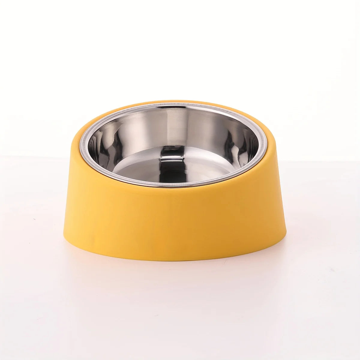 Tilted Stainless Steel Bowls for Small Dogs in 4 colors
