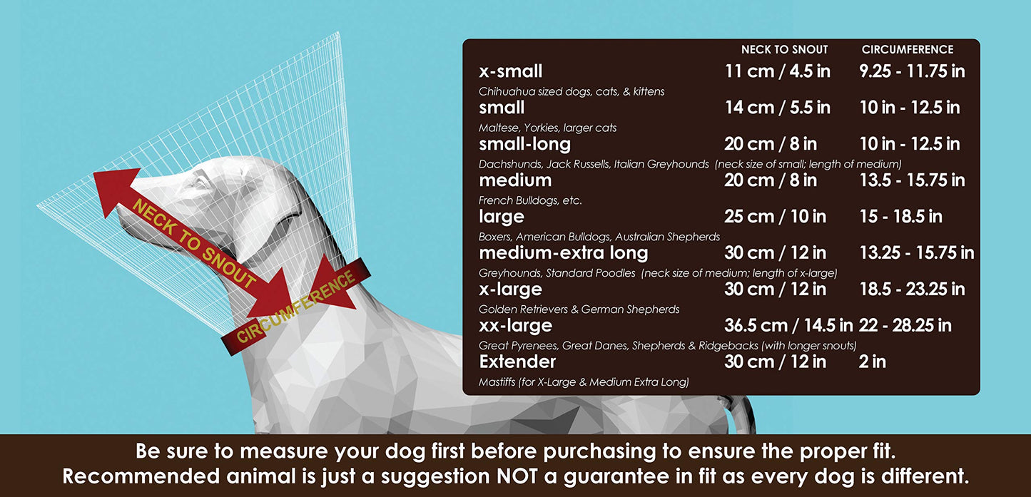 The Original Black Comfy Cone Soft Pet Recovery Collar by All Four Paws