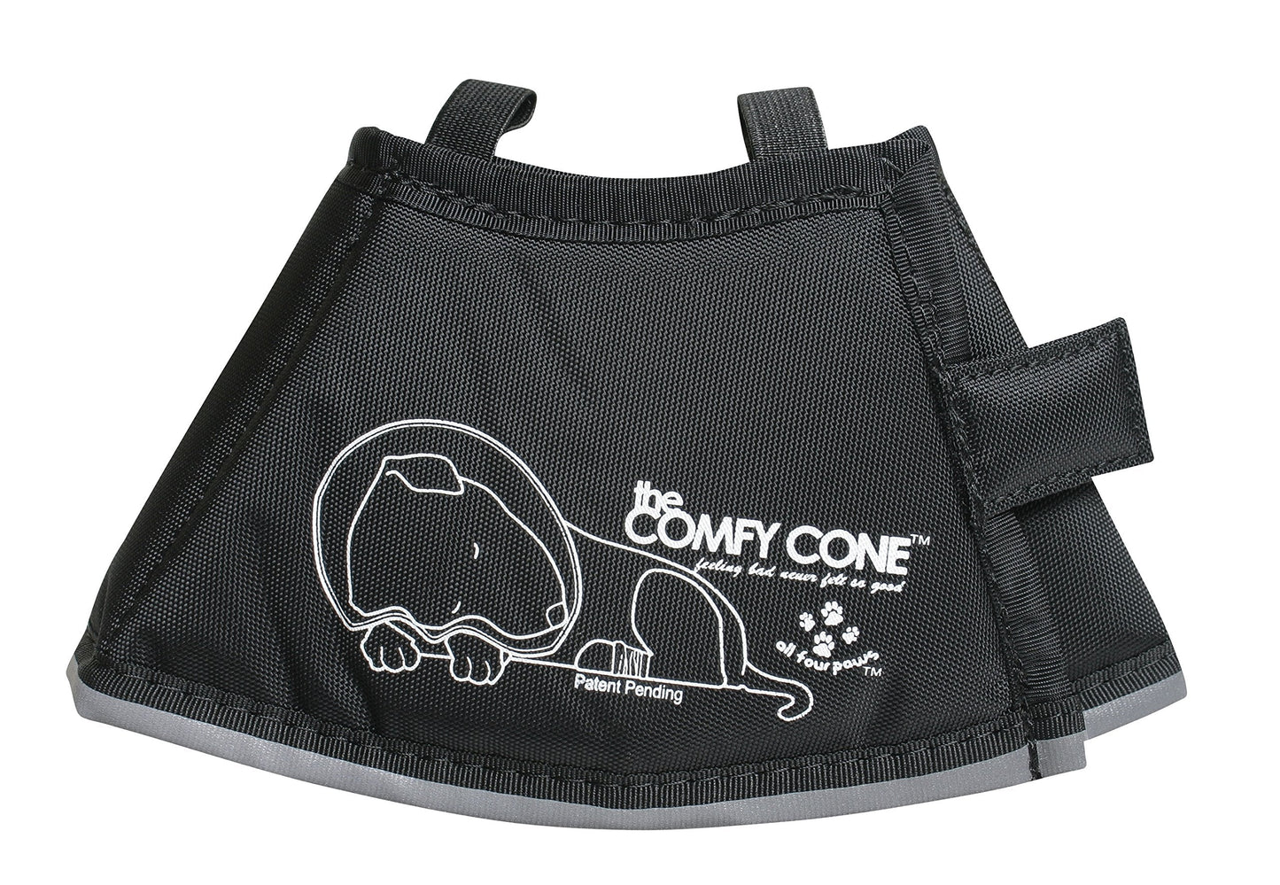 The Original Black Comfy Cone Soft Pet Recovery Collar by All Four Paws