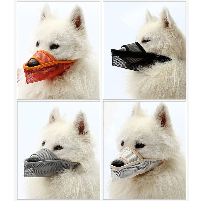 Adjustable Breathable Mesh Dog Muzzle for Regular and Long Snout Breeds