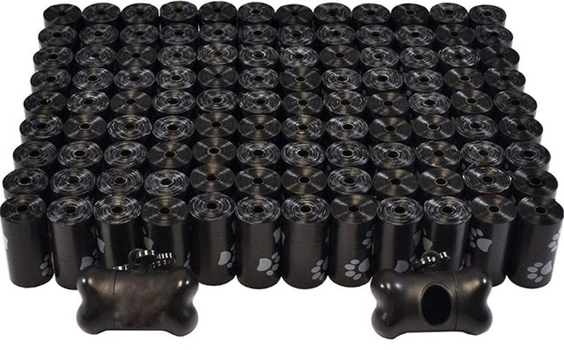 Dog Poop Bags with free bone dispenser (min 50 Rolls, bag size 22cmX28cm for small dogs)