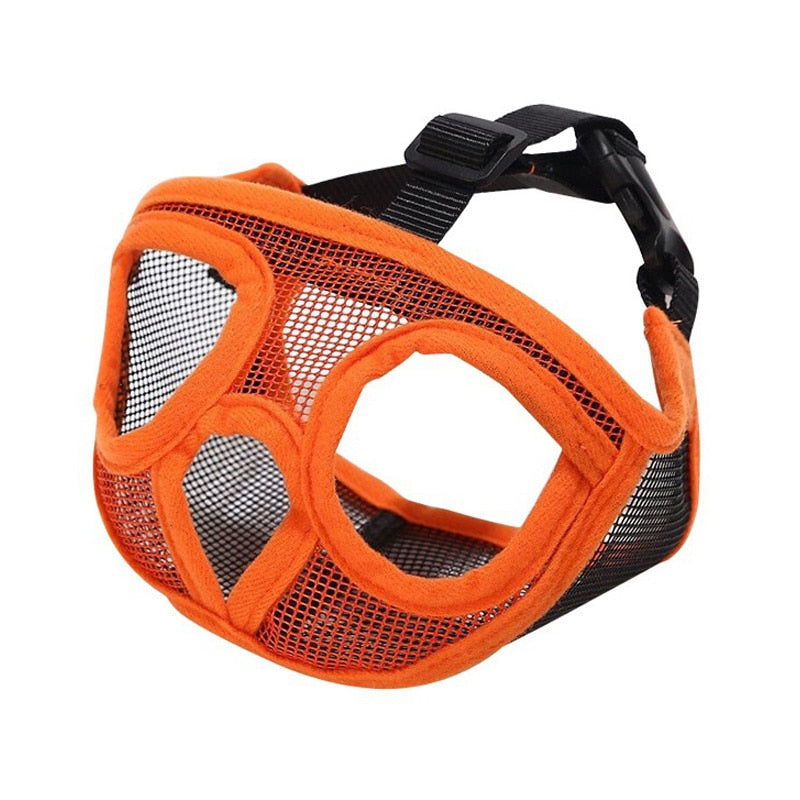 Adjustable Breathable Mesh Dog Muzzles for Short Snout Breeds