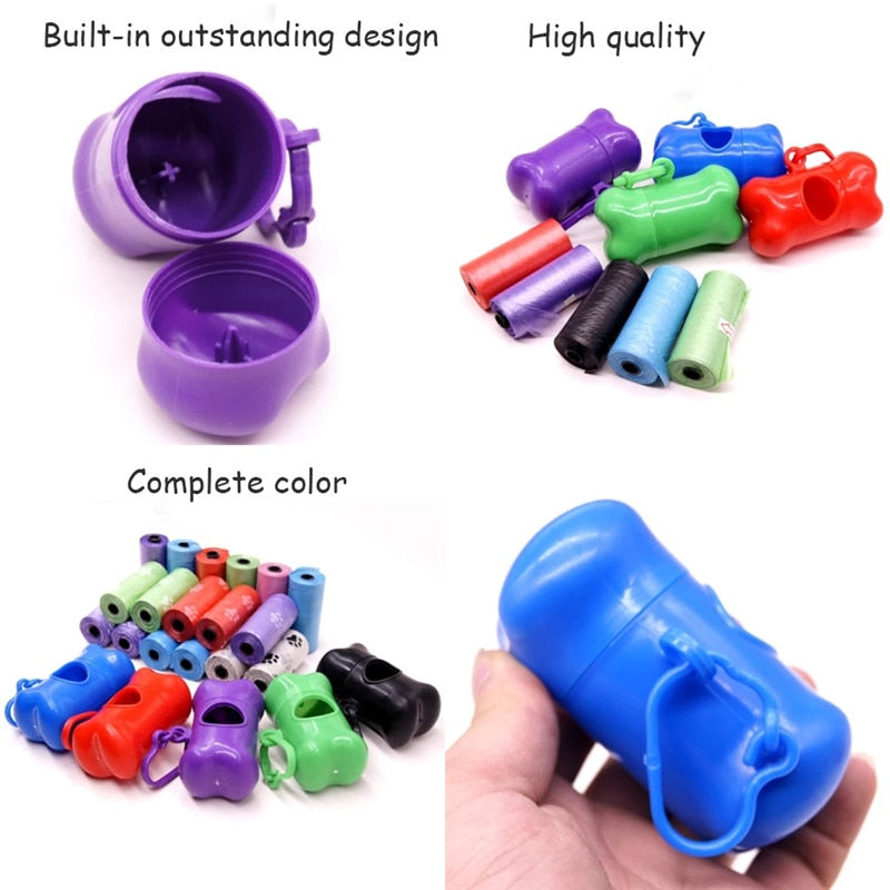Dog Poop Bags with free bone dispenser (min 50 Rolls, bag size 22cmX28cm for small dogs)