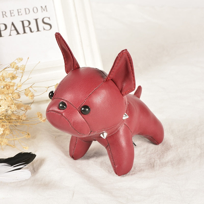 Mini Bulldog Faux Leather Keychain and Charm Bag