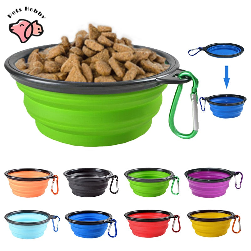 Collapsible Silicone Dog Bowl, 350ml/ 650ml/ 1000ml