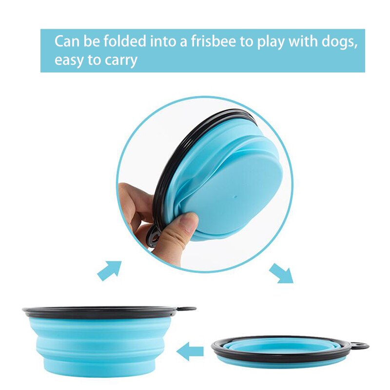 Collapsible Silicone Dog Bowl, 350ml/ 650ml/ 1000ml