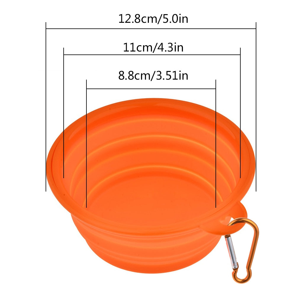 Collapsible Silicone Dog Travel Bowl, 350ml