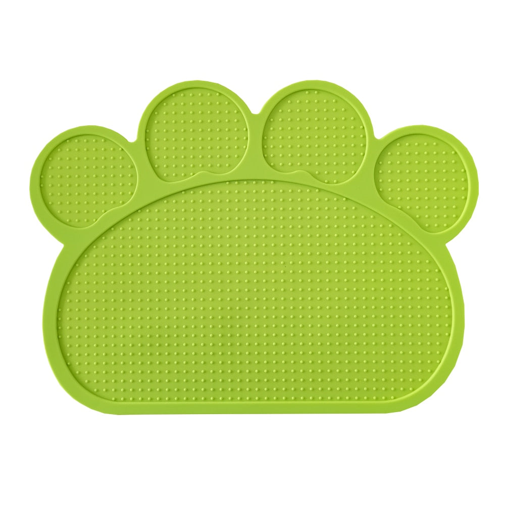 Paw Print Dog Bowl Mat