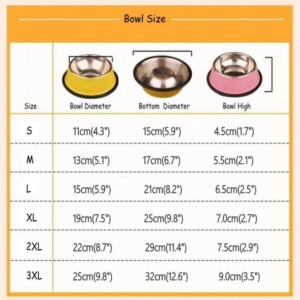 Bright and Shine Stainless Steel Dog Bowls