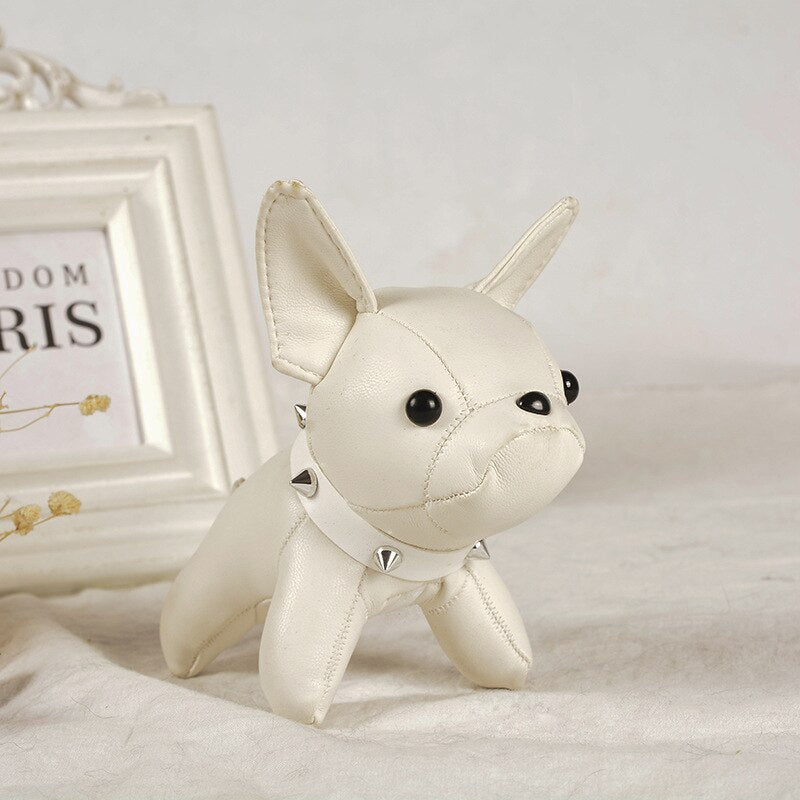 Mini Bulldog Faux Leather Keychain and Charm Bag