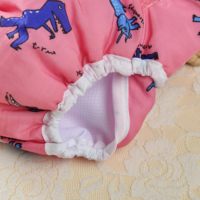 Cartoon Print Female Dog Diaper with Absorbent Pad