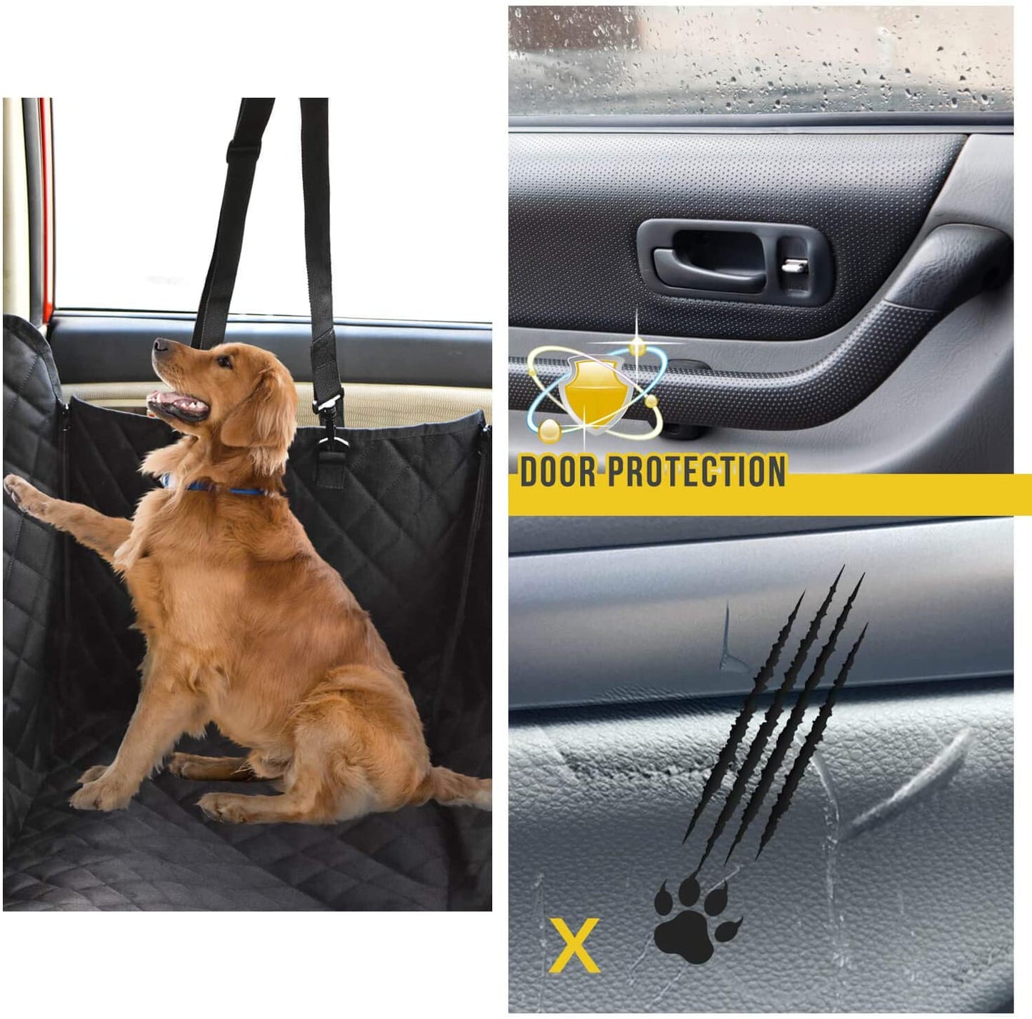 Waterproof Hammock Car Backseat Protector Cover for Dogs