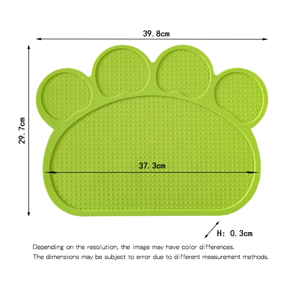 Paw Print Dog Bowl Mat