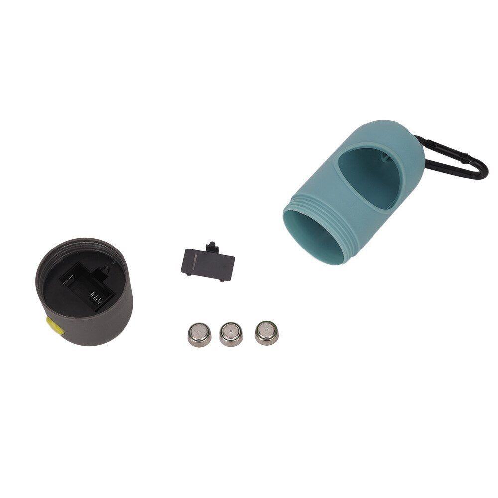 Sky Blue Poop Bag Dispenser with LED Flashlight