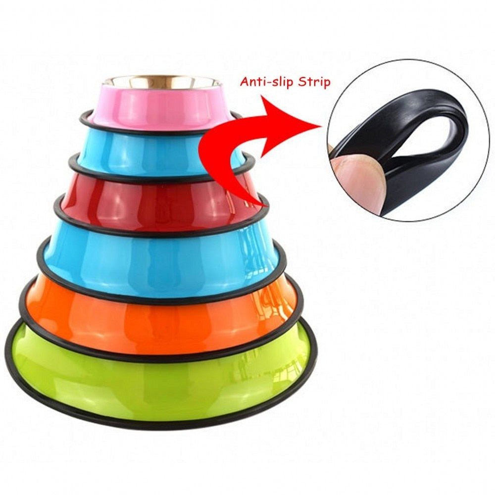 Bright and Shine Stainless Steel Dog Bowls