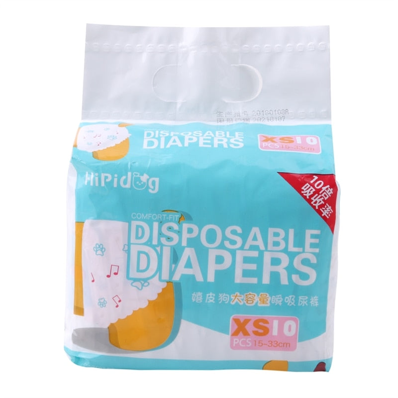 Hipidog Disposable Female Dog Diapers (10PCS/Bag)