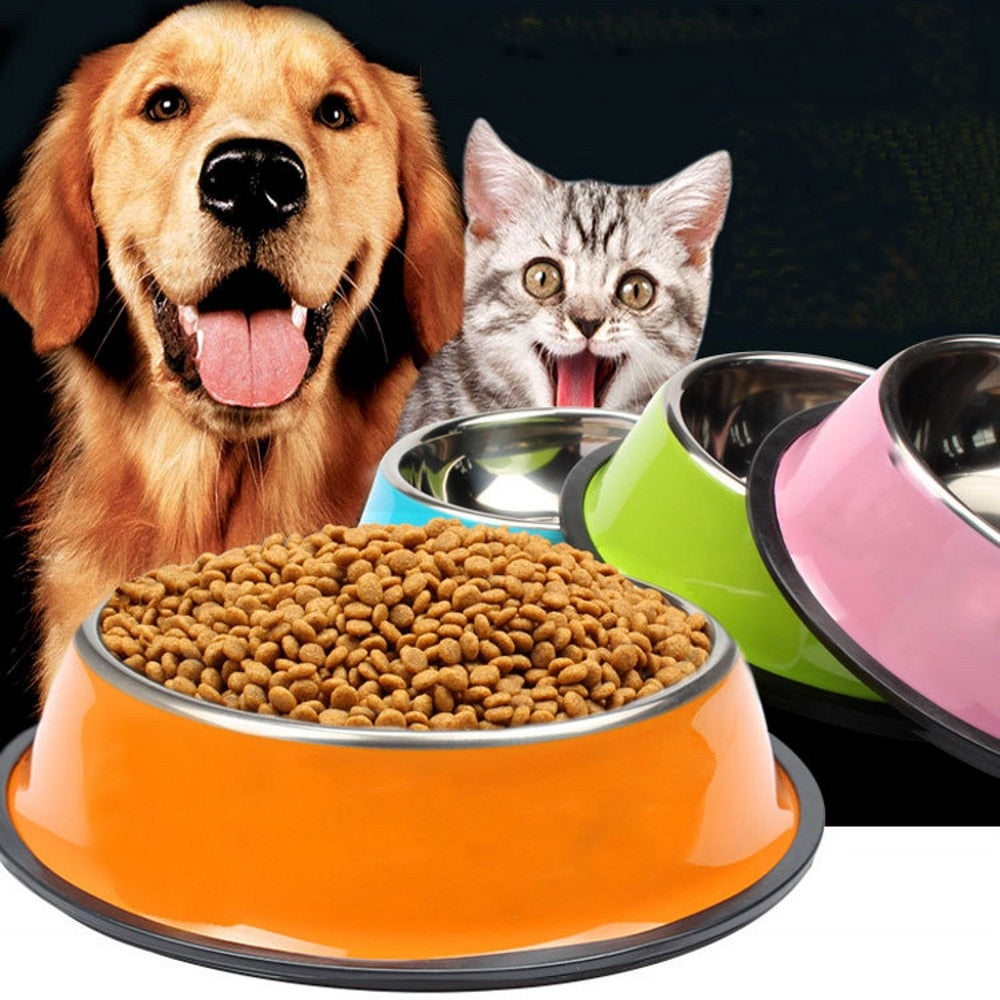 Bright and Shine Stainless Steel Dog Bowls