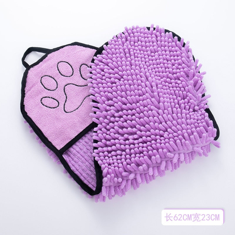 Thick Chenille Bath Towels for dogs
