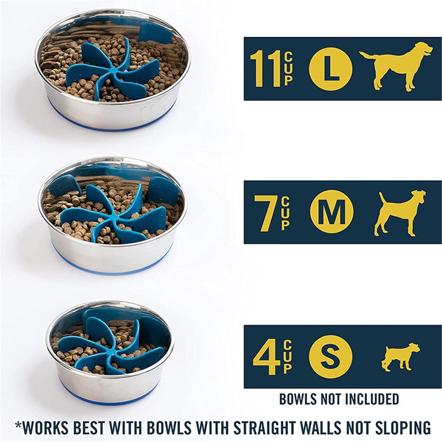 Spiral Slow Feeder Insert (Blue), 5"