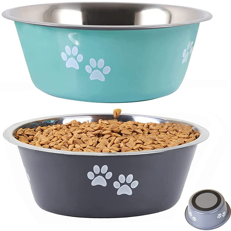 Paw Print Cool Dog Bowls