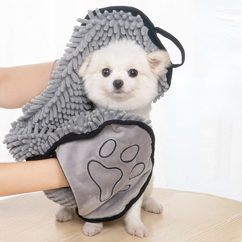 Thick Chenille Bath Towels for dogs
