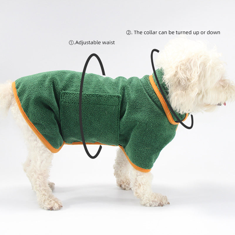 Absorbent Dog Bathrobe Towel