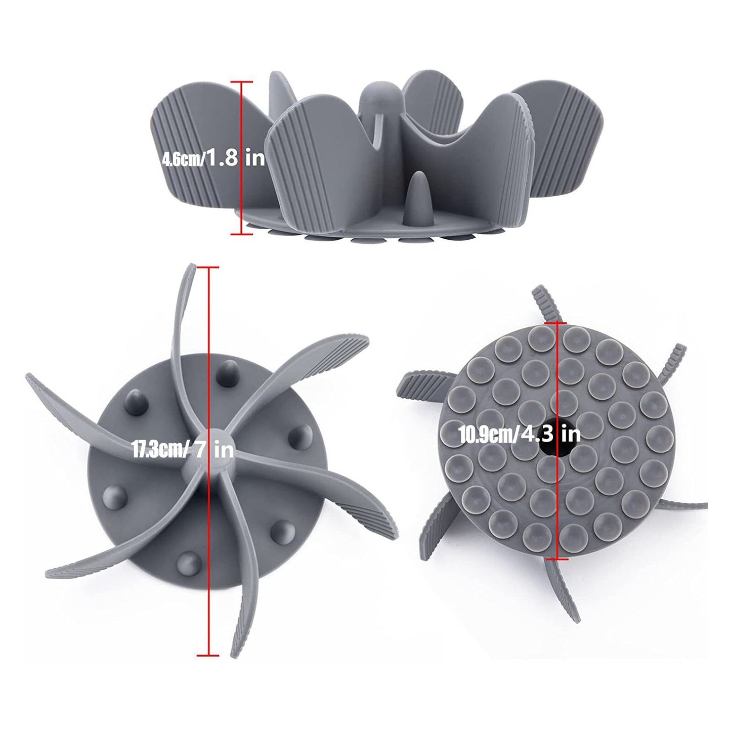 Spiral Slow Feeder Insert (Grey), 7"