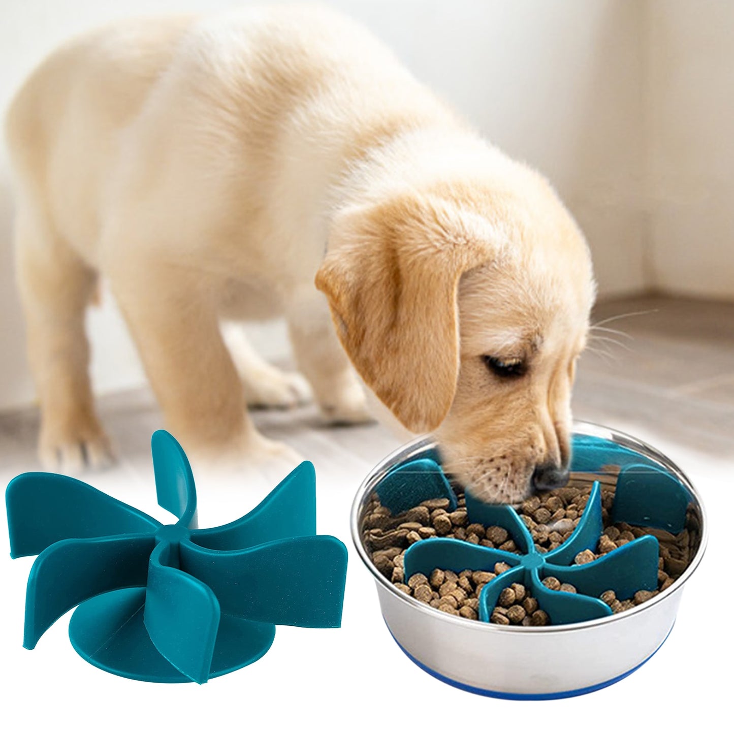 Spiral Slow Feeder Insert (Blue), 5"