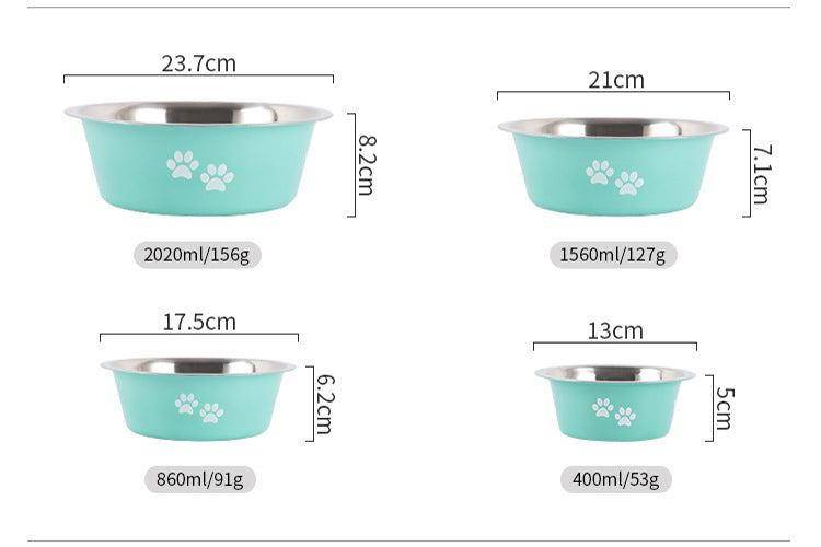 Paw Print Cool Dog Bowls