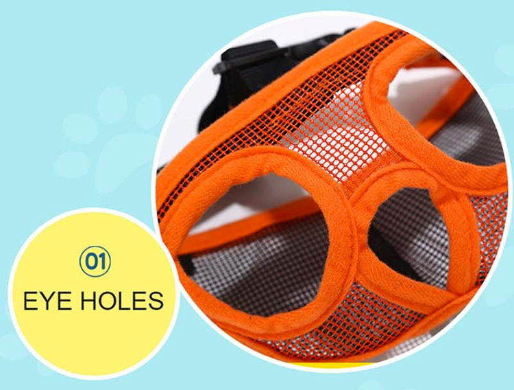 Adjustable Breathable Mesh Dog Muzzles for Short Snout Breeds