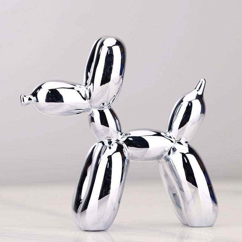Electroplated Balloon Art Dog Sculpture