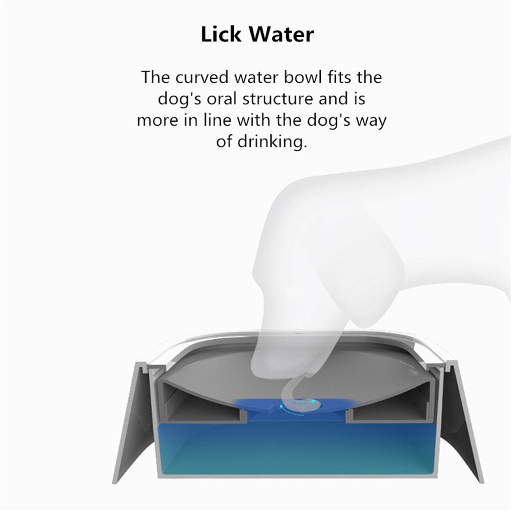 Detachable Splash Proof Slow Feeding Water Bowl for Dogs
