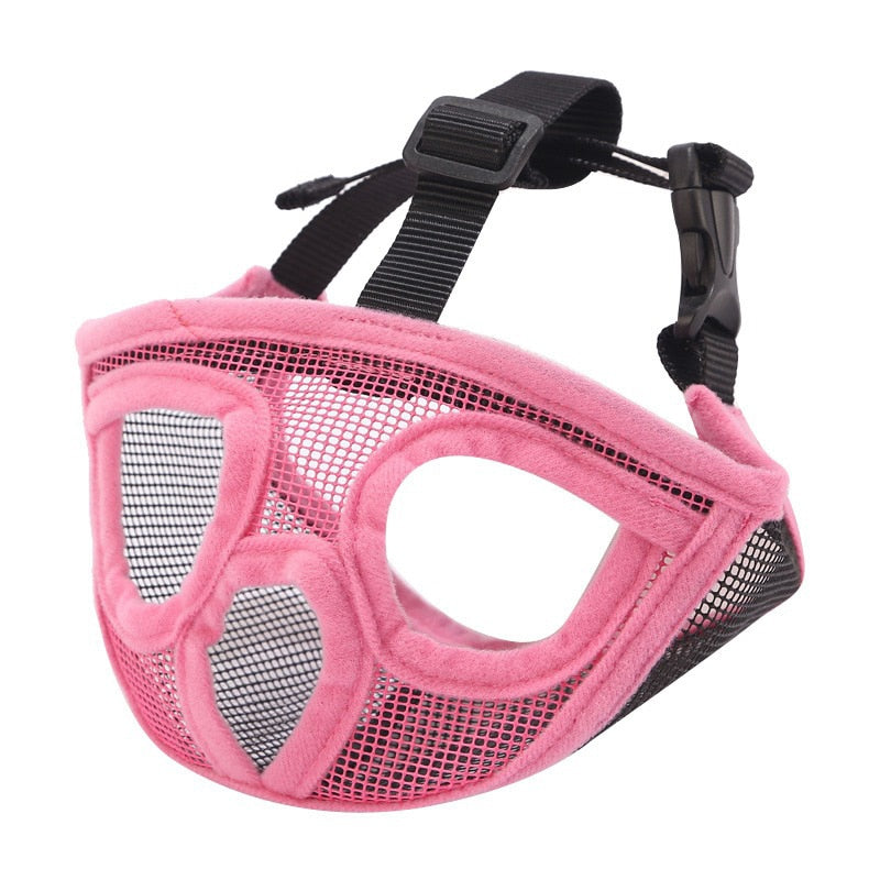 Adjustable Breathable Mesh Dog Muzzles for Short Snout Breeds