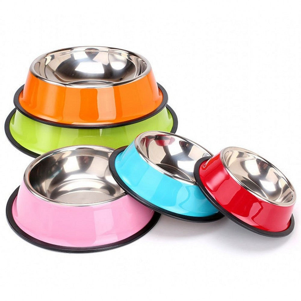 Bright and Shine Stainless Steel Dog Bowls
