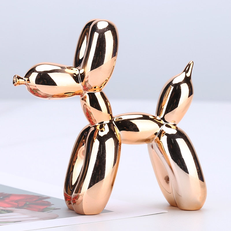 Electroplated Balloon Art Dog Sculpture