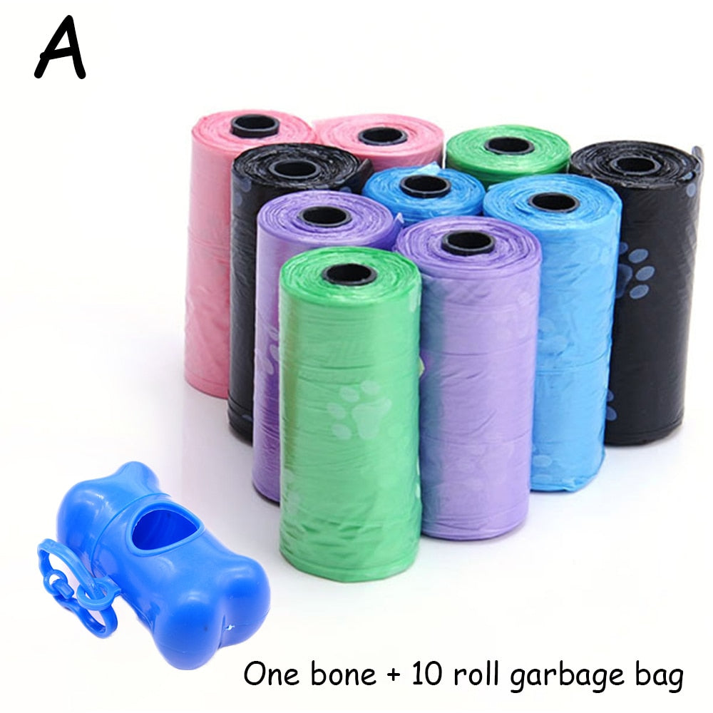 Dog Poop Bags with free bone dispenser (bag size 22cmX30cm for small to medium dogs)