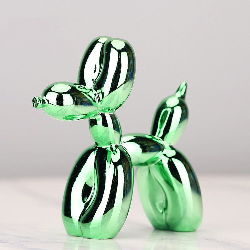 Electroplated Balloon Art Dog Sculpture