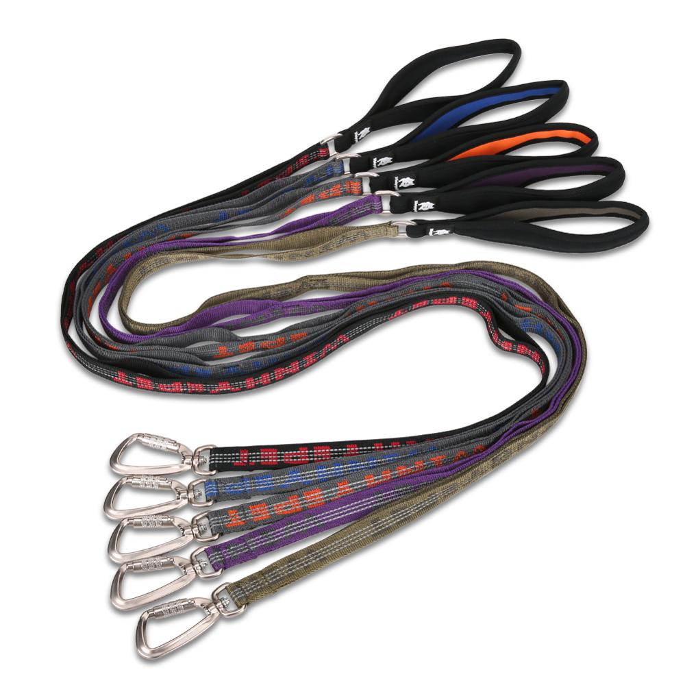 TRUELOVE Reflective Nylon Multi-Loop Dog Leash with Carabiner Hook