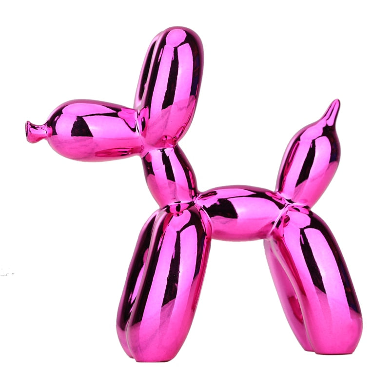 Electroplated Balloon Art Dog Sculpture