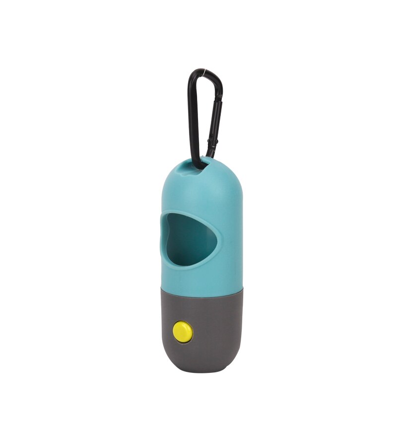 Sky Blue Poop Bag Dispenser with LED Flashlight