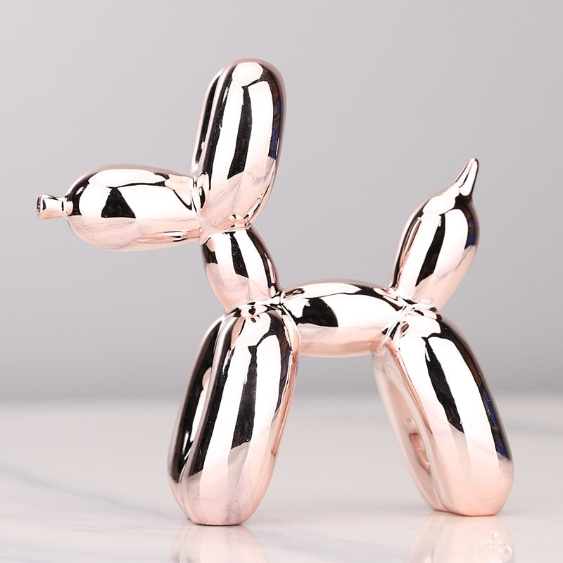 Electroplated Balloon Art Dog Sculpture