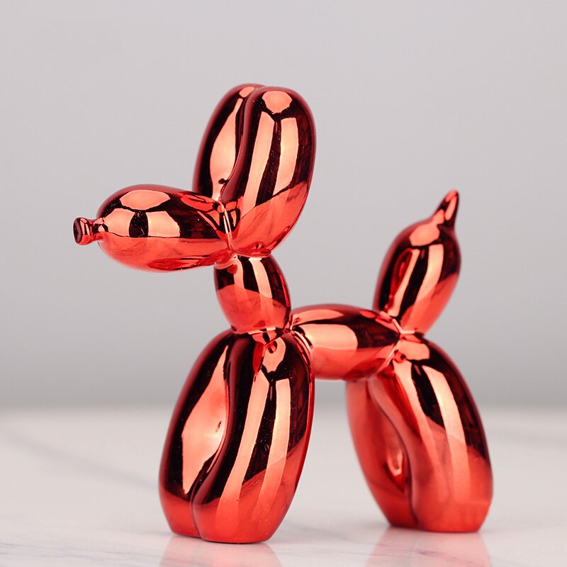 Electroplated Balloon Art Dog Sculpture