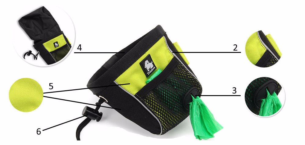 Truelove Portable Travel Dog Snack Clip-On Pouch