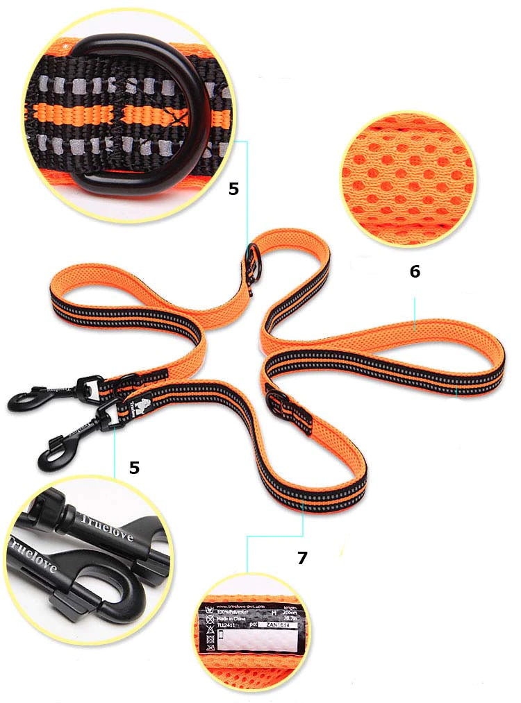 Truelove 7 In 1 Multi-Function Reflective Dog Leash