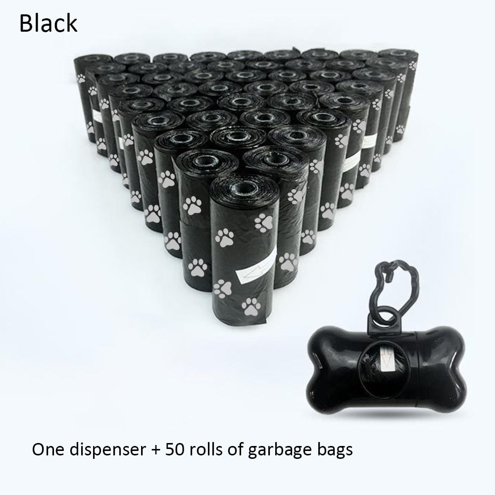 Dog Poop Bags with free bone dispenser (bag size 22cmX30cm for small to medium dogs)