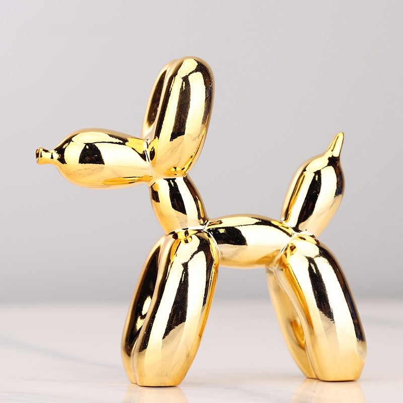 Electroplated Balloon Art Dog Sculpture