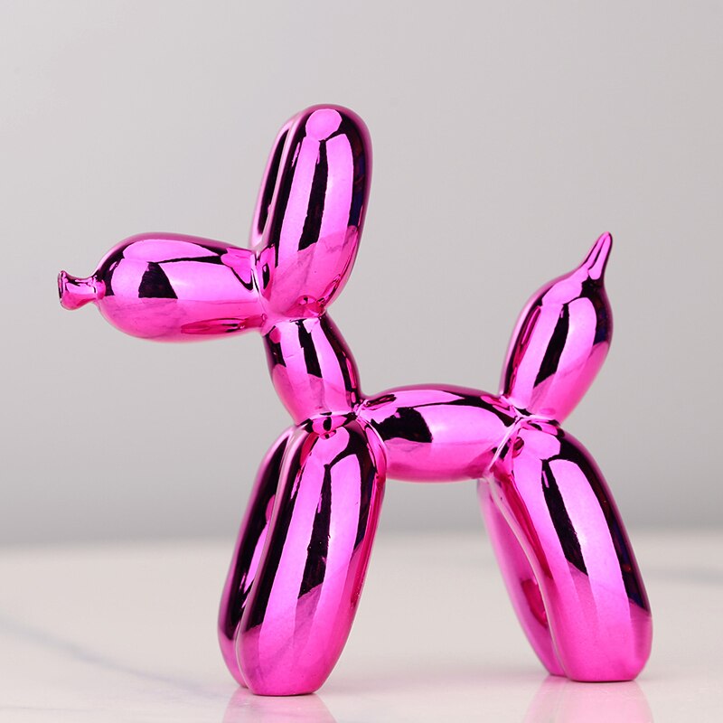 Electroplated Balloon Art Dog Sculpture